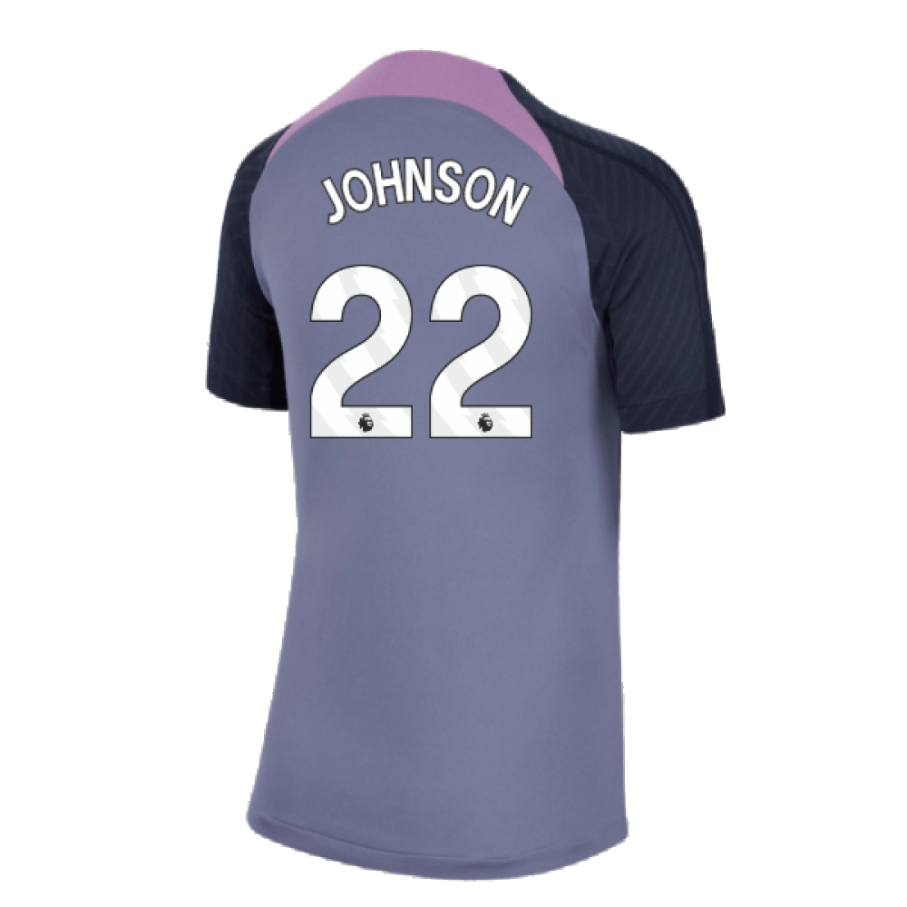 2023-2024 Tottenham Strike Dri-Fit Training Shirt (Violet) (Johnson 22)