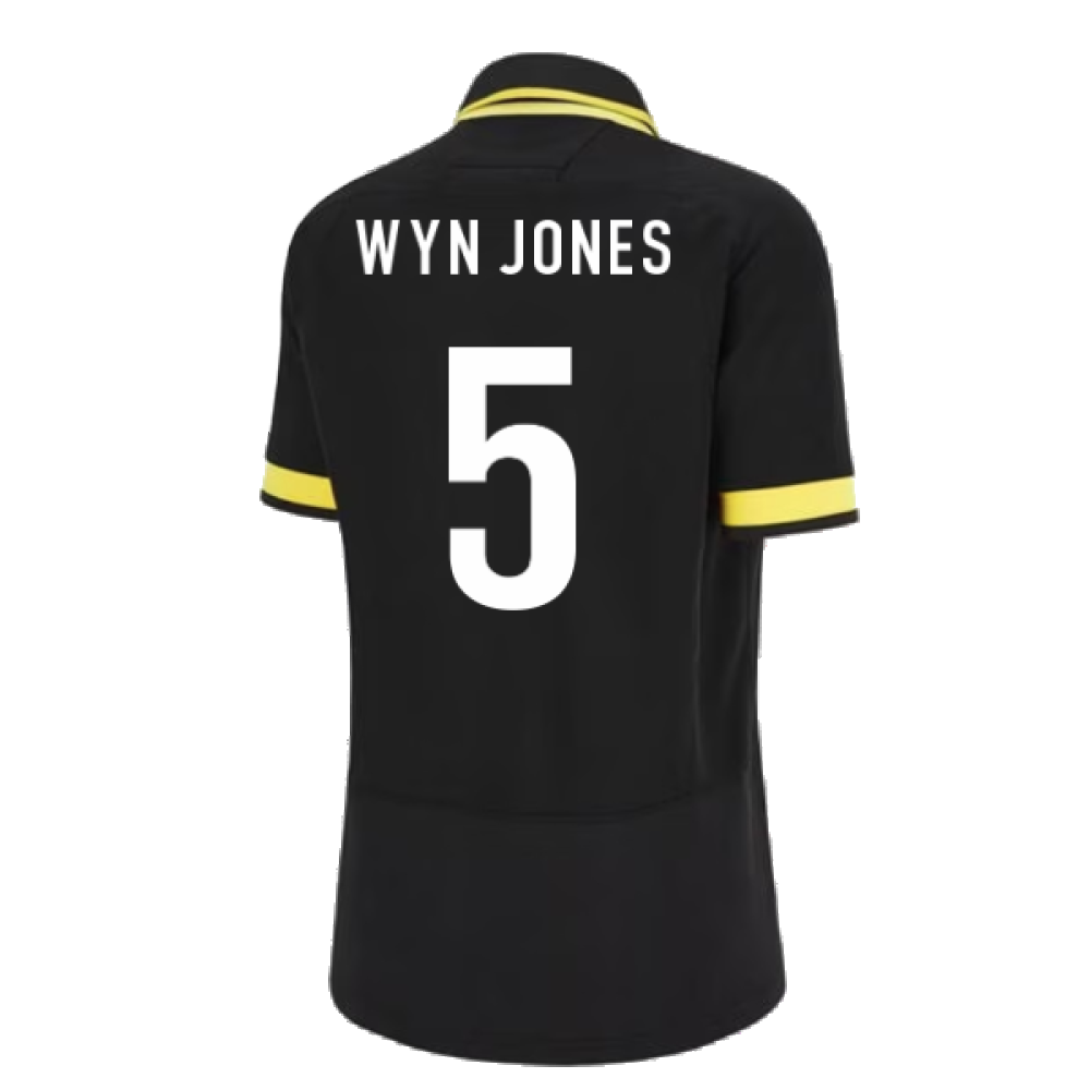 2023-2024 Wales Rugby Away Poly Replica Shirt (Ladies) (Wyn Jones 5)