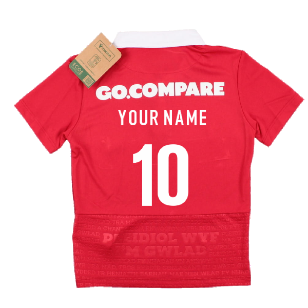 2023-2024 Wales Rugby Home Toddlers Shirt (Your Name)