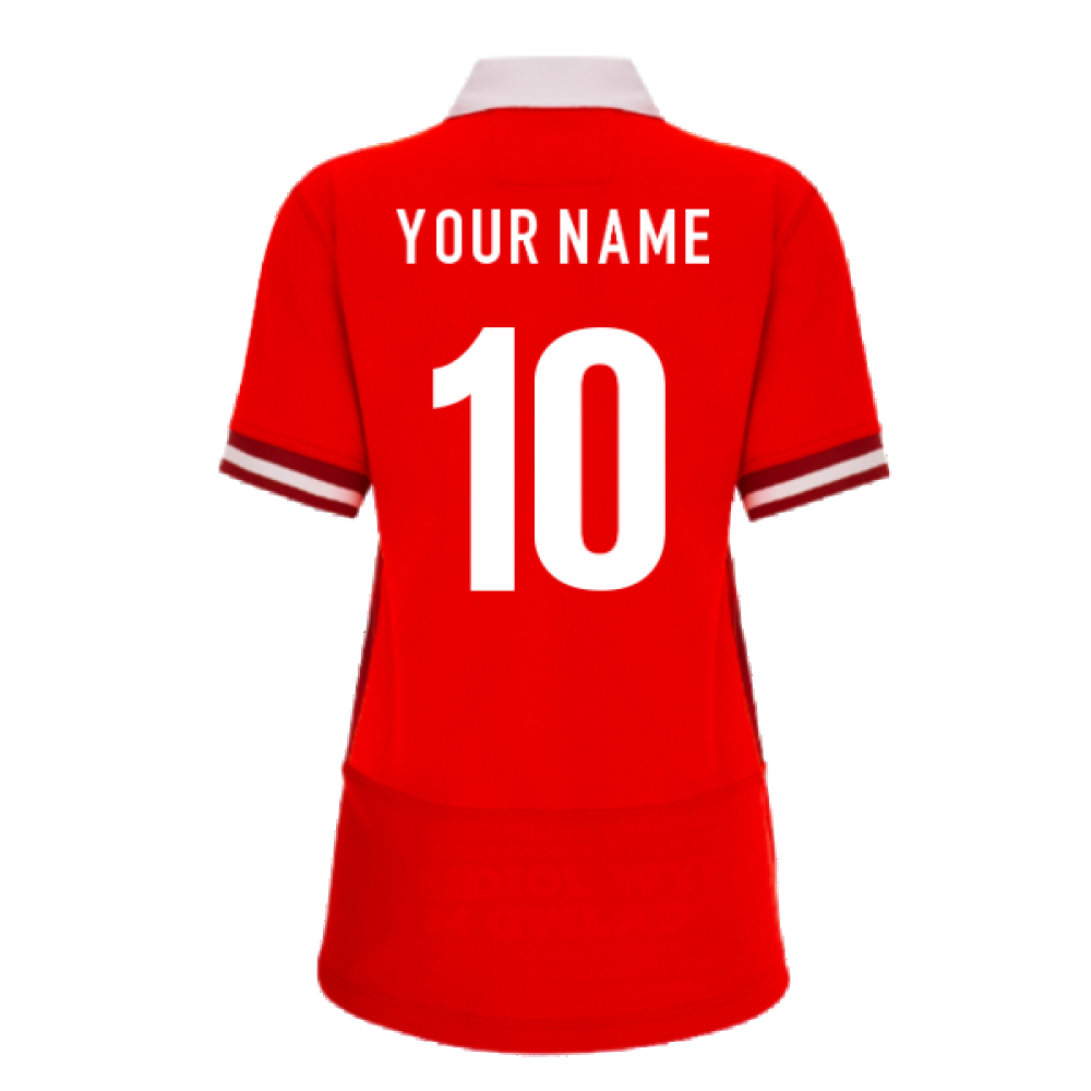 2023-2024 Wales Rugby WRU Home Cotton Shirt (Ladies) (Your Name)