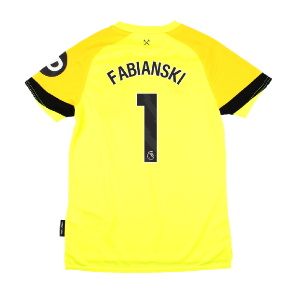 2023-2024 West Ham Change Goalkeeper Shirt (Yellow) - Kids (Fabianski 1)