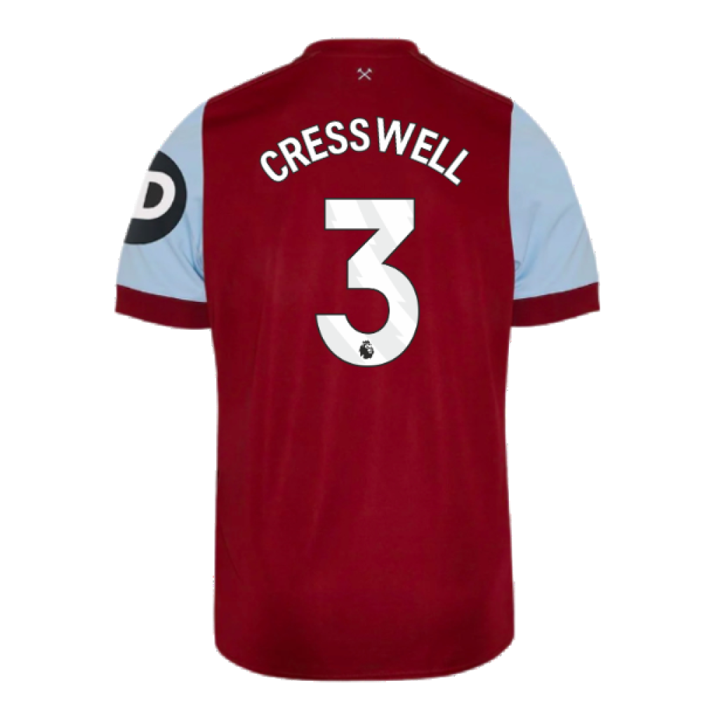 2023-2024 West Ham Home Shirt (Kids) (CRESSWELL 3)