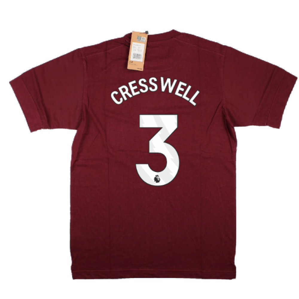 2023-2024 West Ham Leisure Tee (Tawny Port) (CRESSWELL 3)