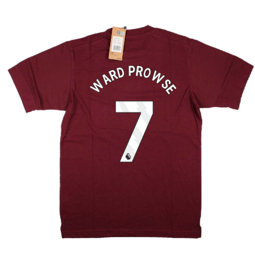 2023-2024 West Ham Leisure Tee (Tawny Port) (Ward Prowse 7)