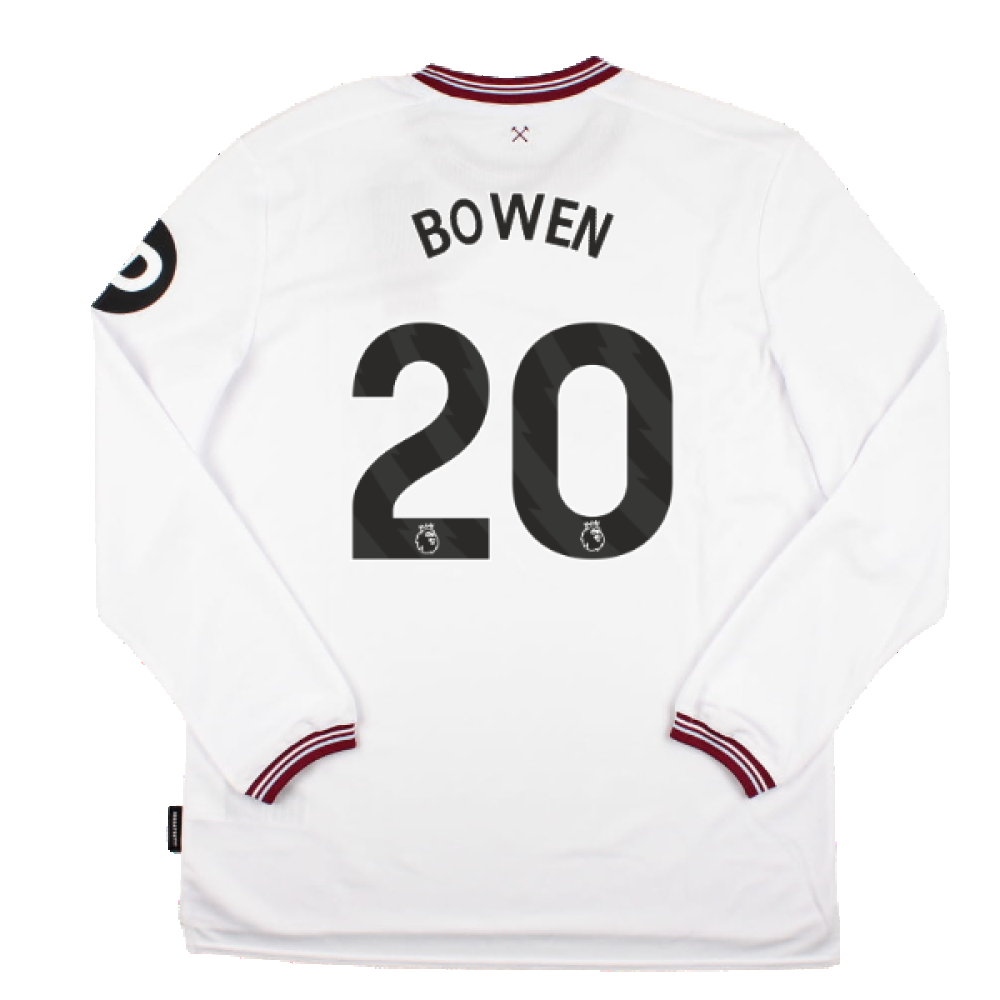 2023-2024 West Ham Long Sleeve Away Shirt (BOWEN 20)