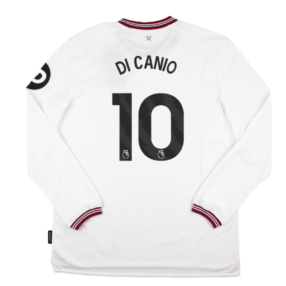 2023-2024 West Ham Long Sleeve Away Shirt (DI CANIO 10)