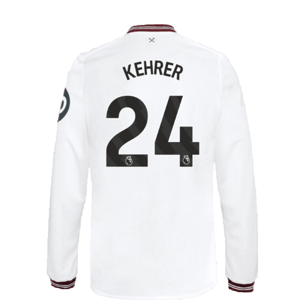 2023-2024 West Ham Long Sleeve Away Shirt (Kids) (KEHRER 24)