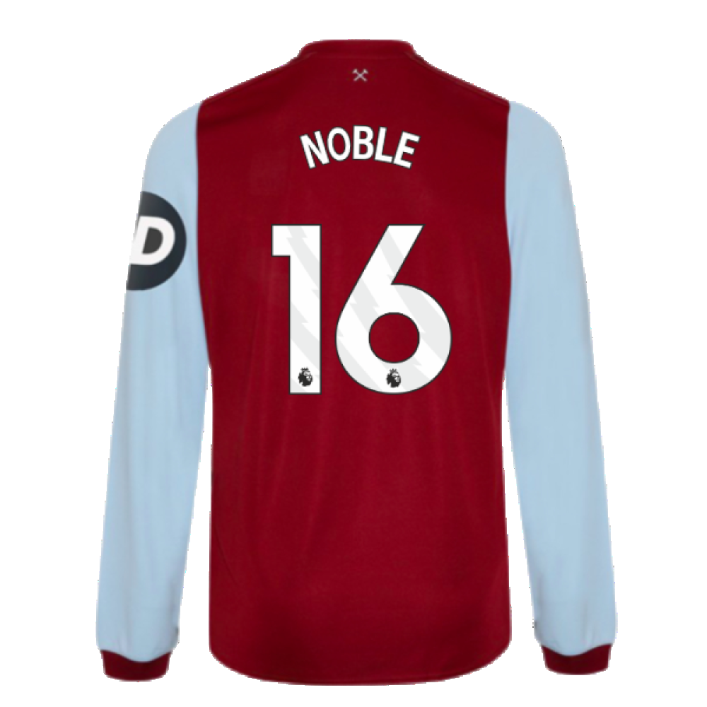 2023-2024 West Ham Long Sleeve Home Shirt (NOBLE 16)