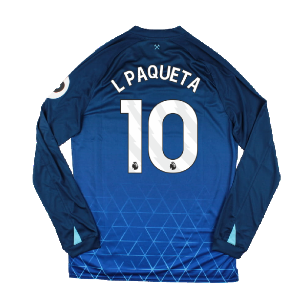 2023-2024 West Ham Long Sleeve Third Shirt (L PAQUETA 10)