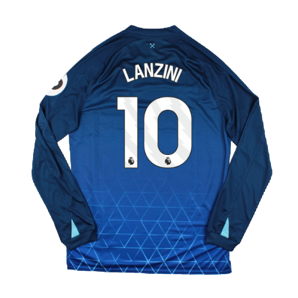 2023-2024 West Ham Long Sleeve Third Shirt (LANZINI 10)