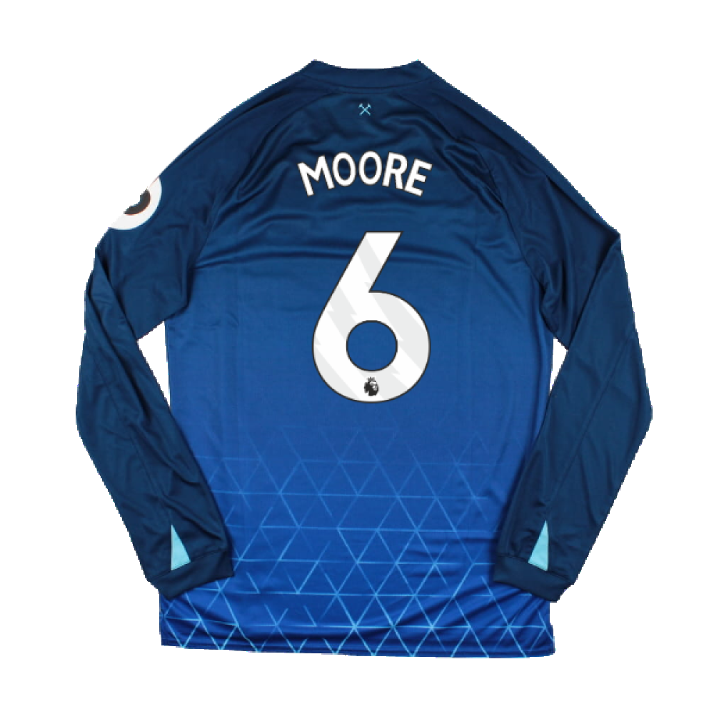 2023-2024 West Ham Long Sleeve Third Shirt (MOORE 6)