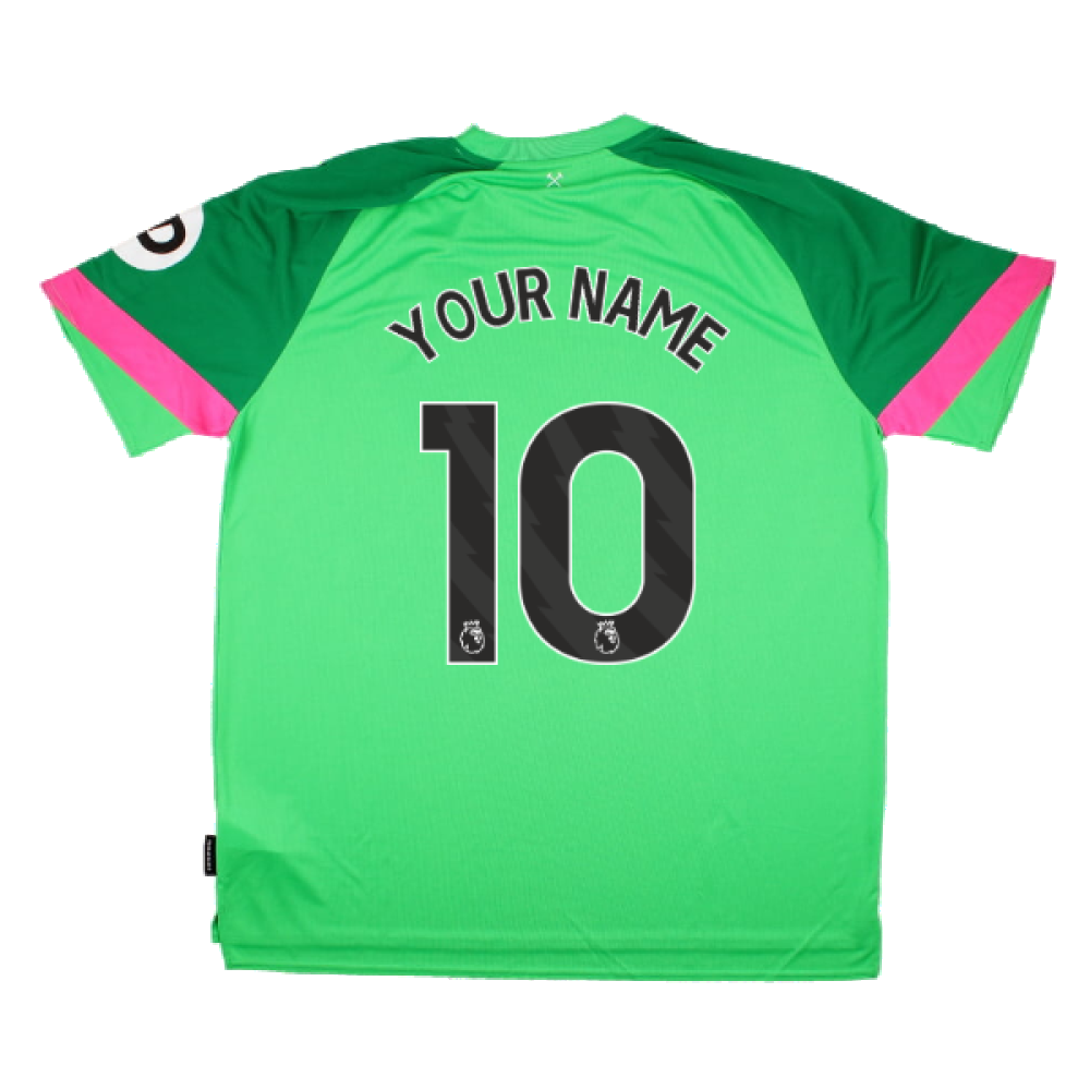 2023-2024 West Ham SS Home Goalkeeper Shirt (Green) (Your Name)