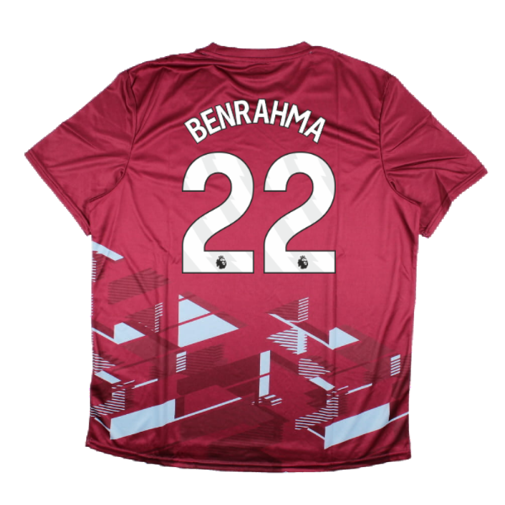 2023-2024 West Ham Warm Up Jersey (Claret) (BENRAHMA 22)