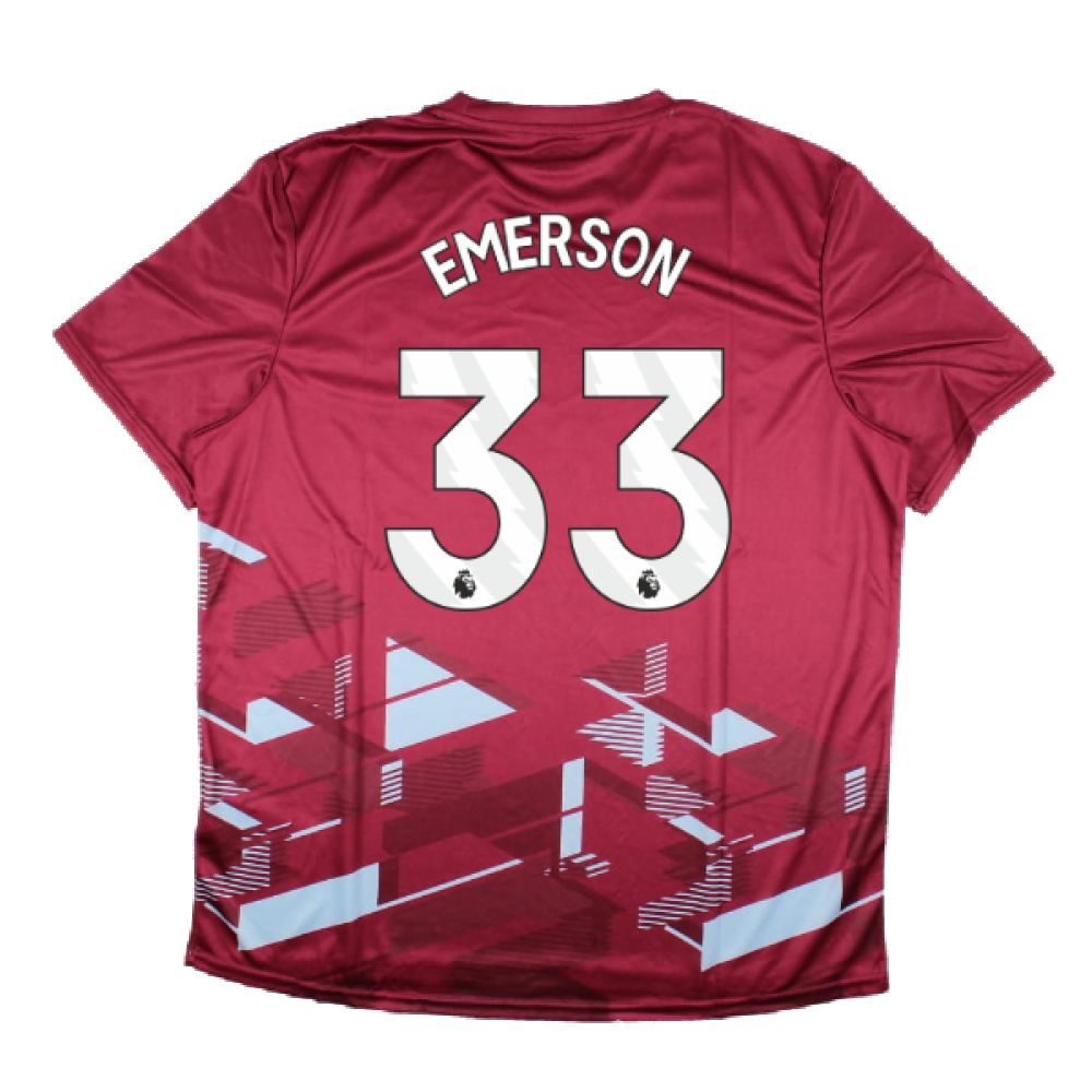 2023-2024 West Ham Warm Up Jersey (Claret) (EMERSON 33)