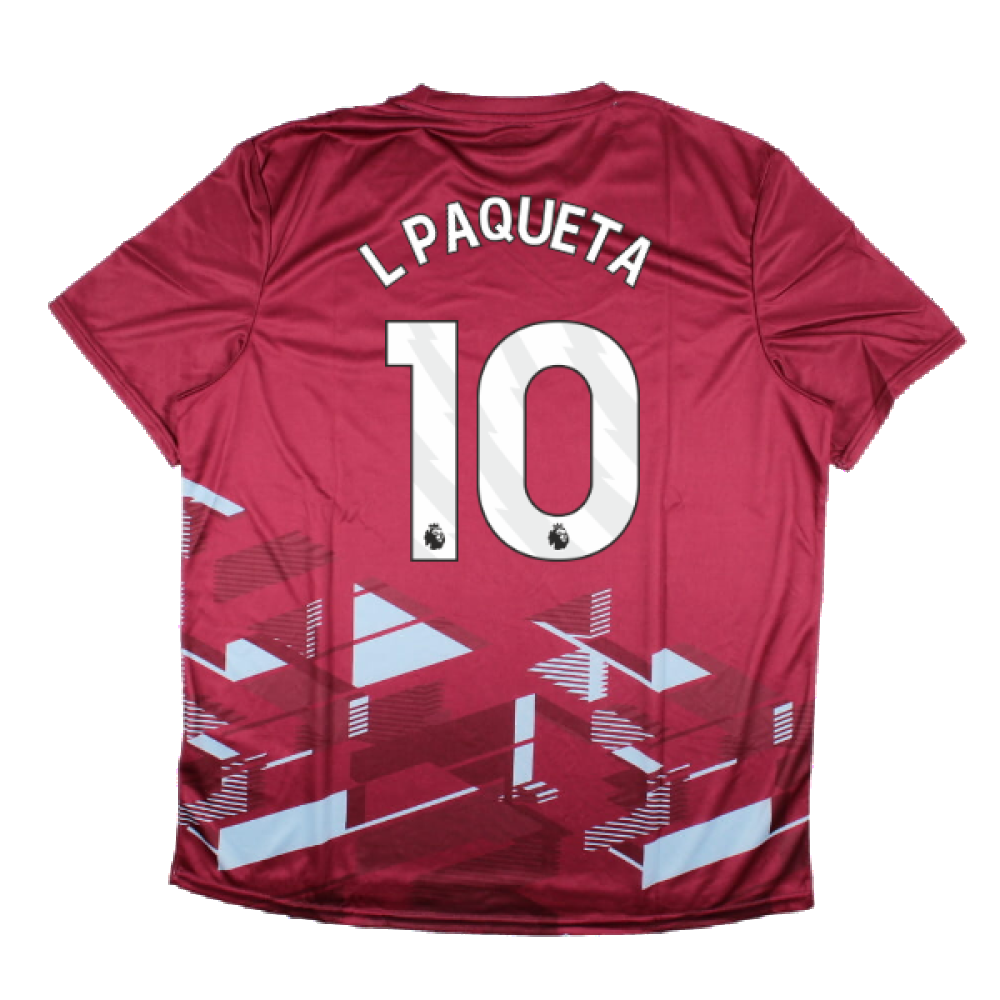 2023-2024 West Ham Warm Up Jersey (Claret) (L PAQUETA 10)