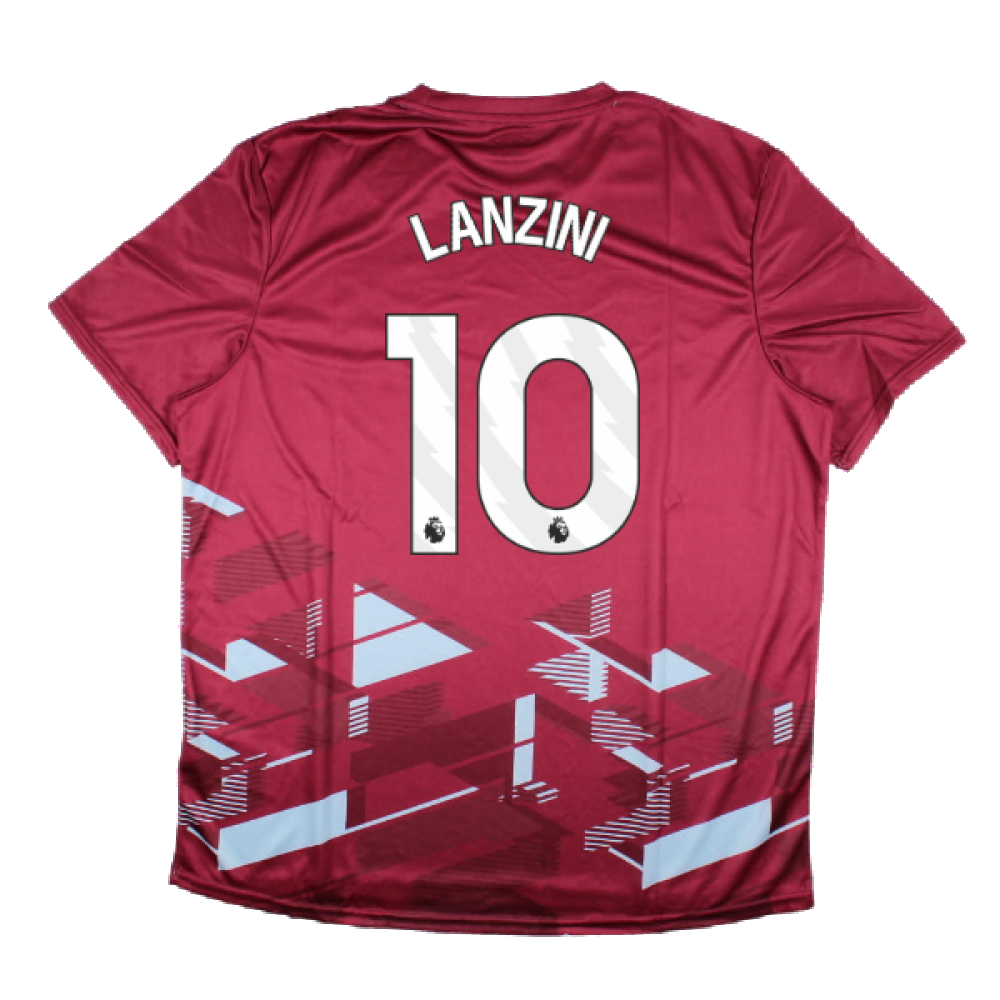 2023-2024 West Ham Warm Up Jersey (Claret) (LANZINI 10)