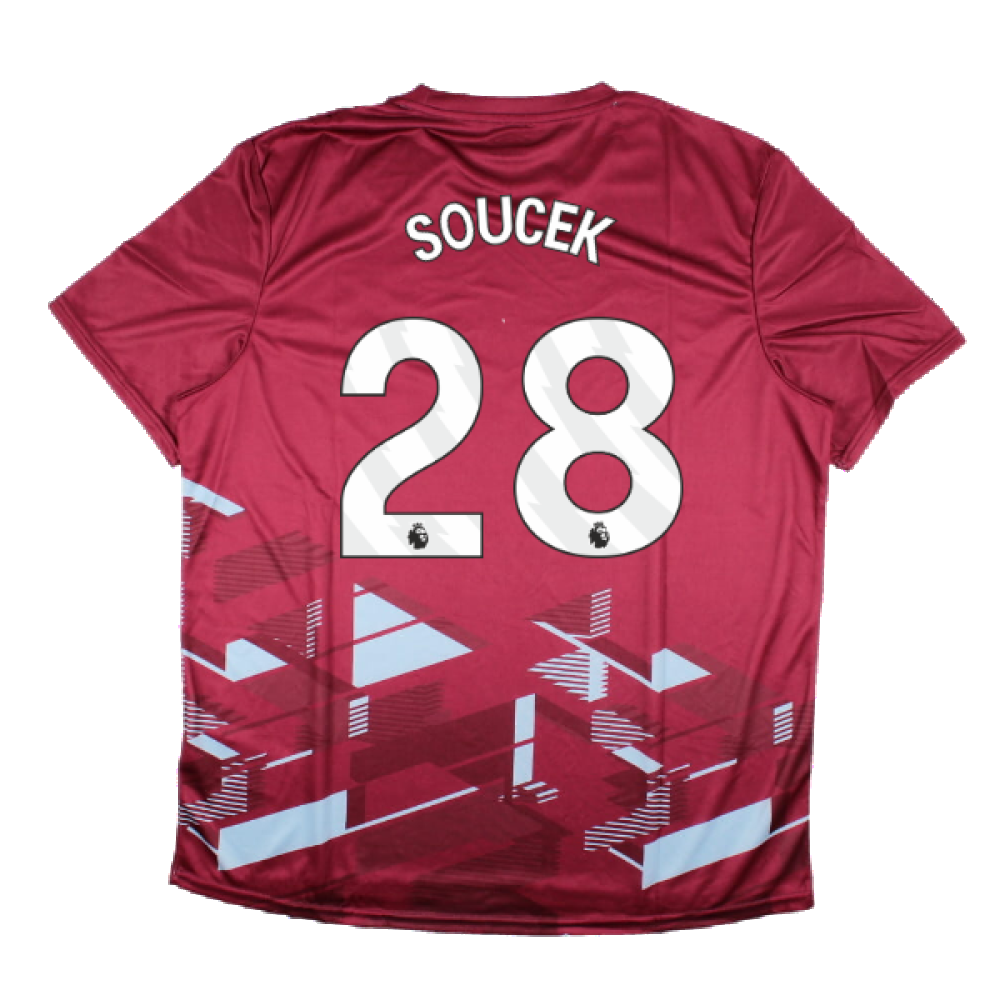 2023-2024 West Ham Warm Up Jersey (Claret) (SOUCEK 28)