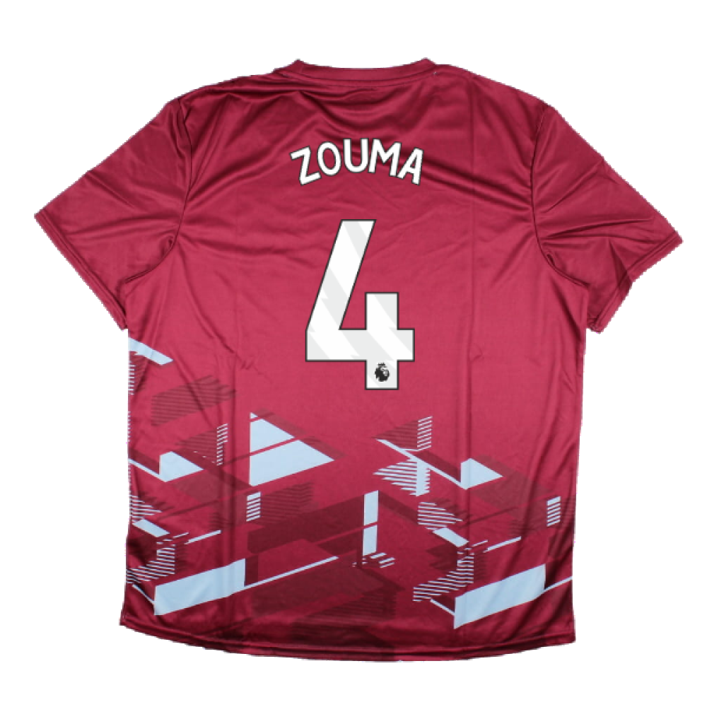 2023-2024 West Ham Warm Up Jersey (Claret) (ZOUMA 4)