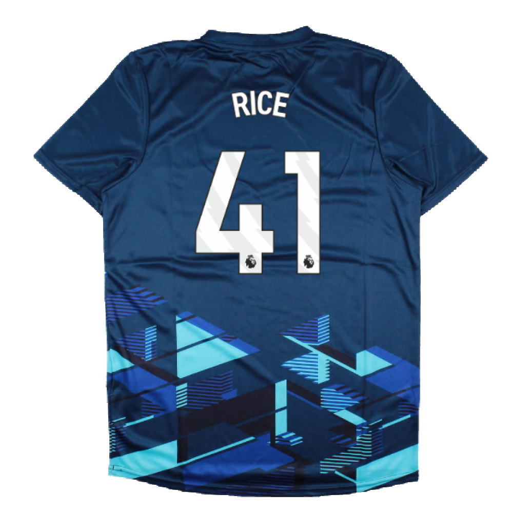 2023-2024 West Ham Warm Up Jersey (Navy) (RICE 41)