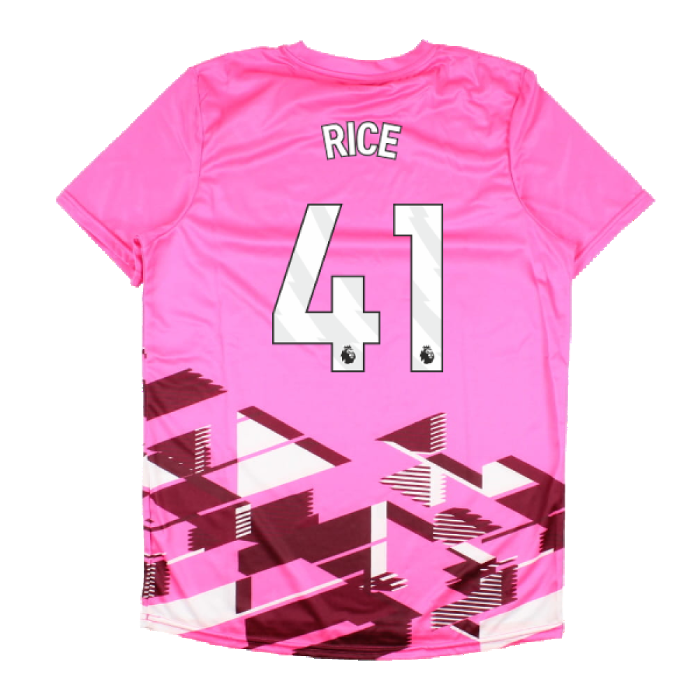 2023-2024 West Ham Warm Up Jersey (Pink) (RICE 41)