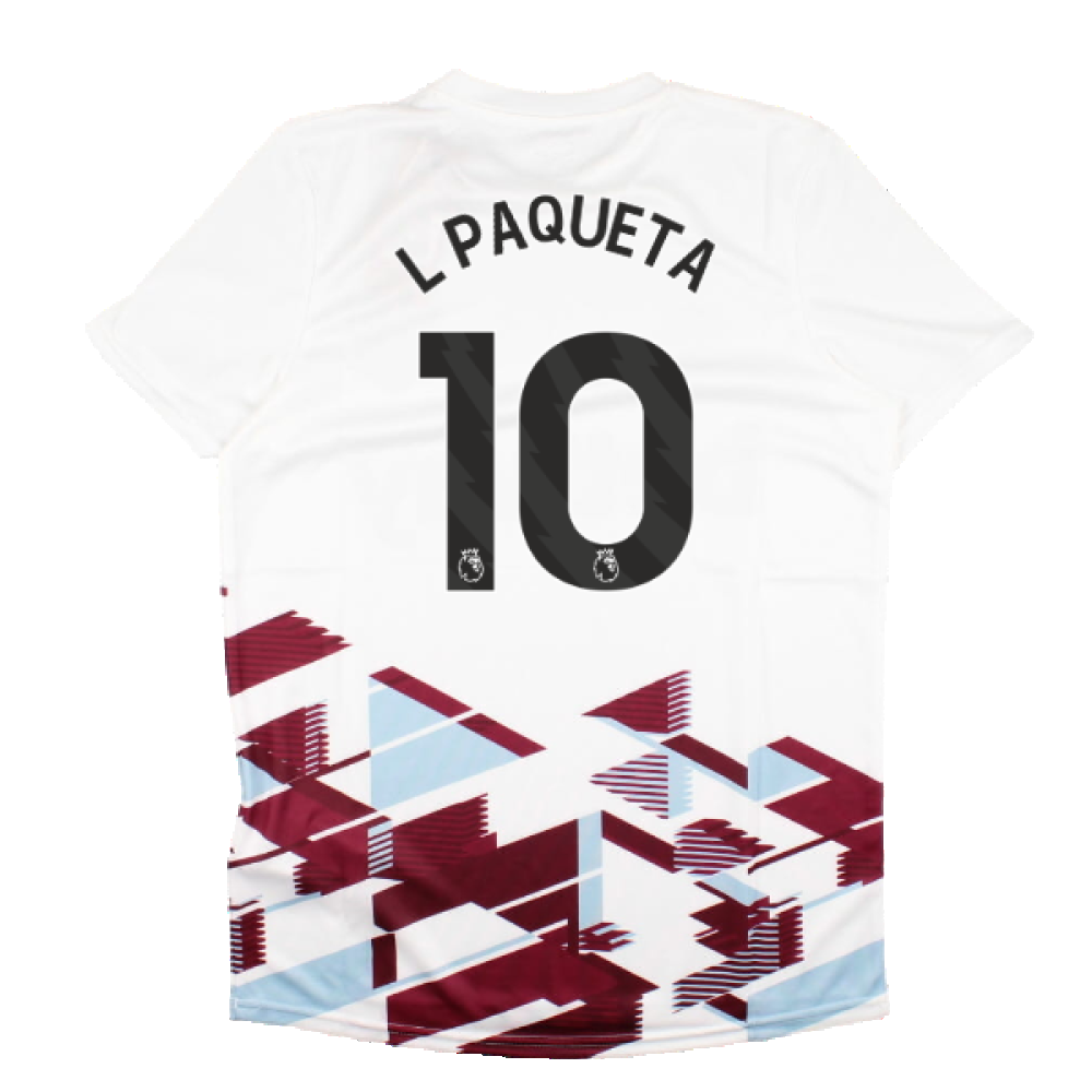 2023-2024 West Ham Warm Up Jersey (White) (L PAQUETA 10)