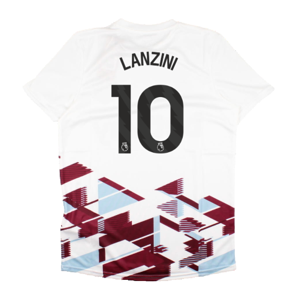 2023-2024 West Ham Warm Up Jersey (White) (LANZINI 10)