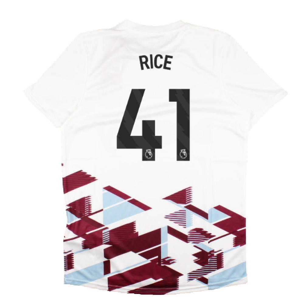 2023-2024 West Ham Warm Up Jersey (White) (RICE 41)