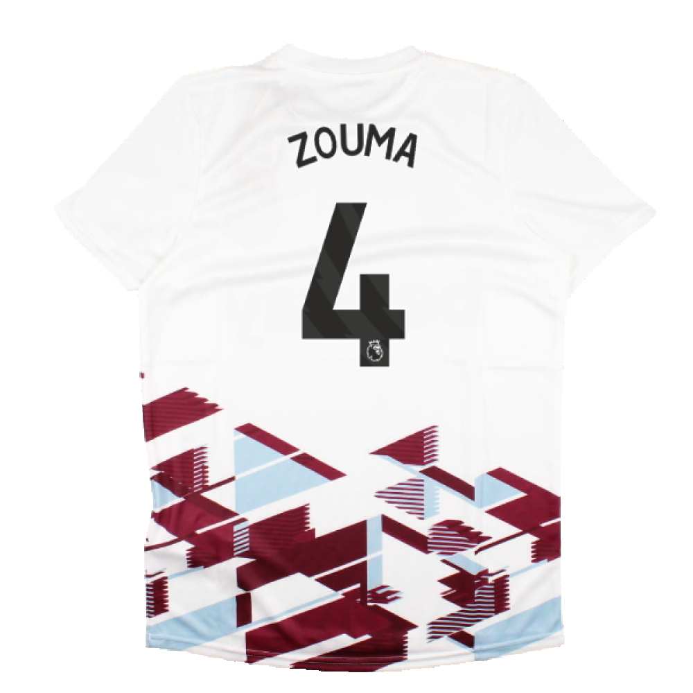 2023-2024 West Ham Warm Up Jersey (White) (ZOUMA 4)