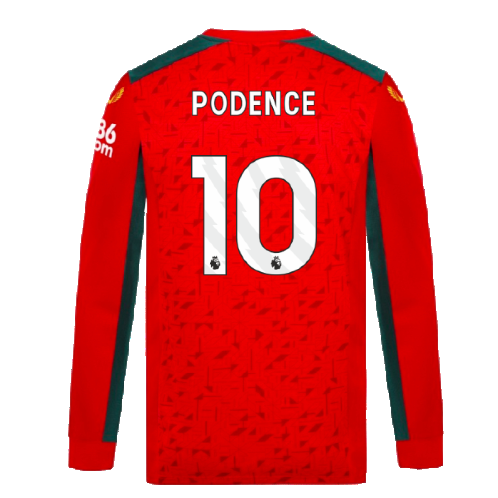 2023-2024 Wolves Long Sleeve Away Shirt (PODENCE 10)