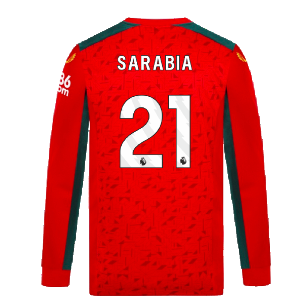 2023-2024 Wolves Long Sleeve Away Shirt (SARABIA 21)
