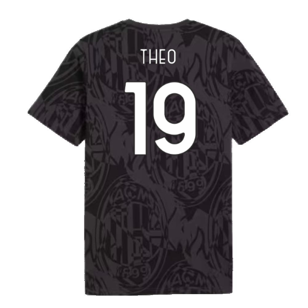 2024-2025 AC Milan ftblCulture Tee AOP (Black) (Theo 19)