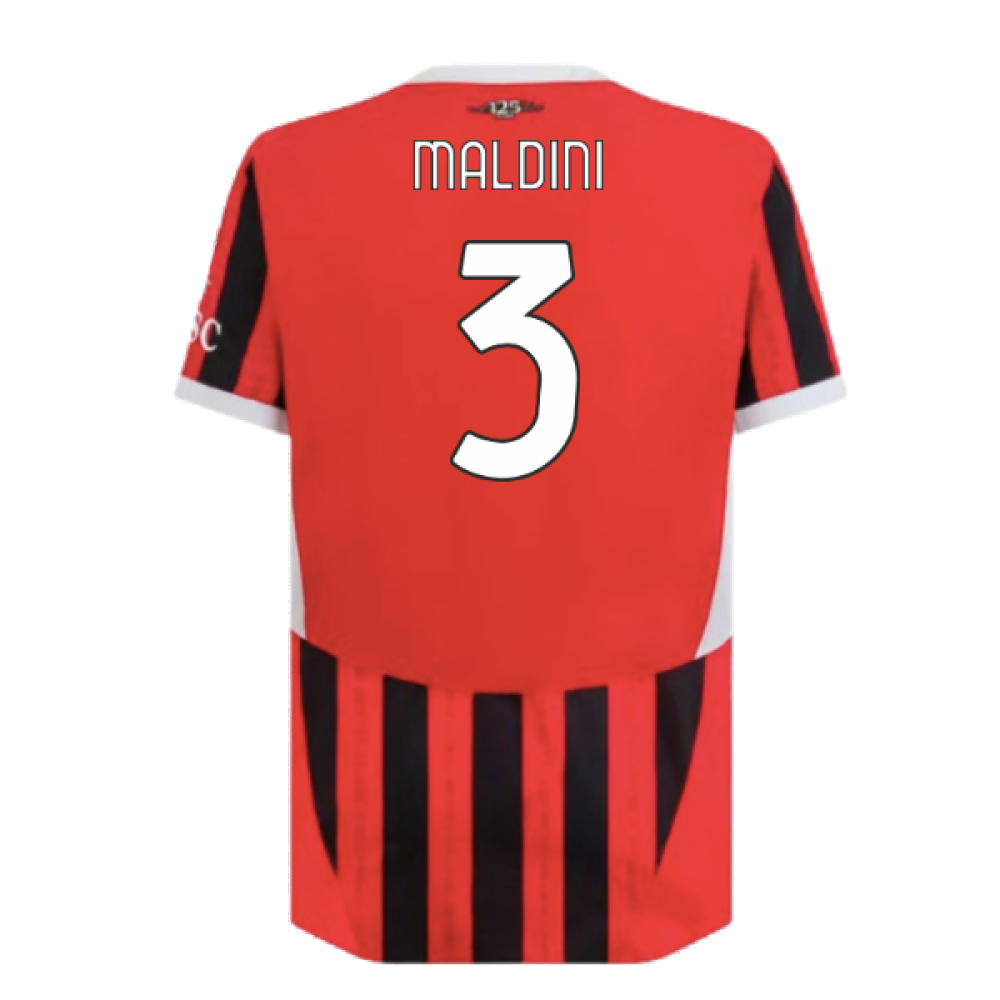 2024-2025 AC Milan Home Authentic Shirt (Maldini 3)