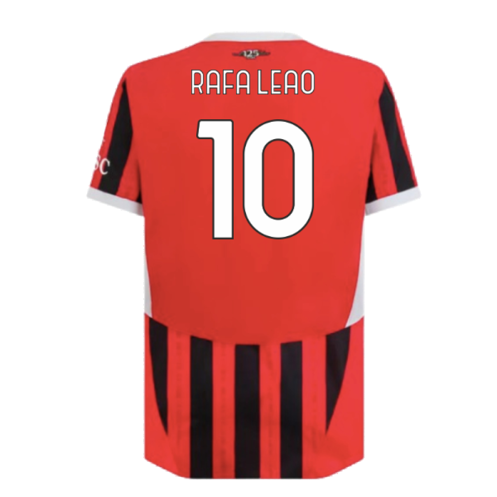 2024-2025 AC Milan Home Authentic Shirt (Rafa Leao 10)