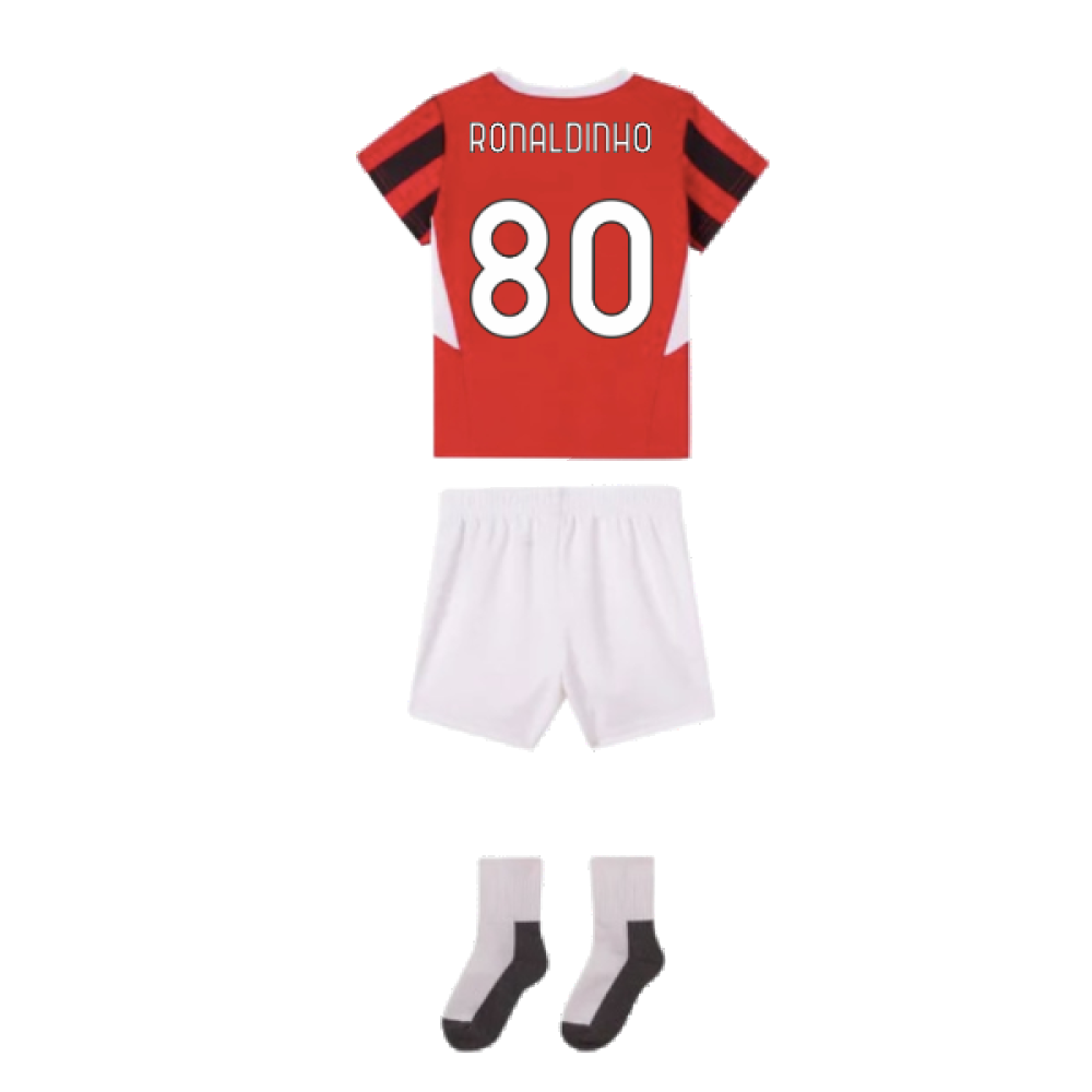 2024-2025 AC Milan Home Baby Kit (Ronaldinho 80)