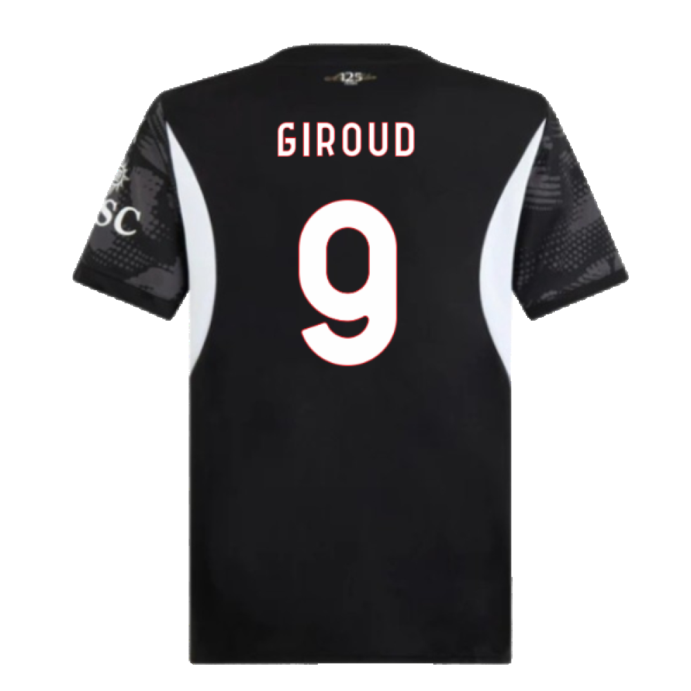 2024-2025 AC Milan Home Goalkeeper Shirt (Black) (GIROUD 9)