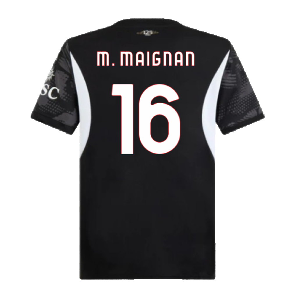 2024-2025 AC Milan Home Goalkeeper Shirt (Black) (M. MAIGNAN 16)