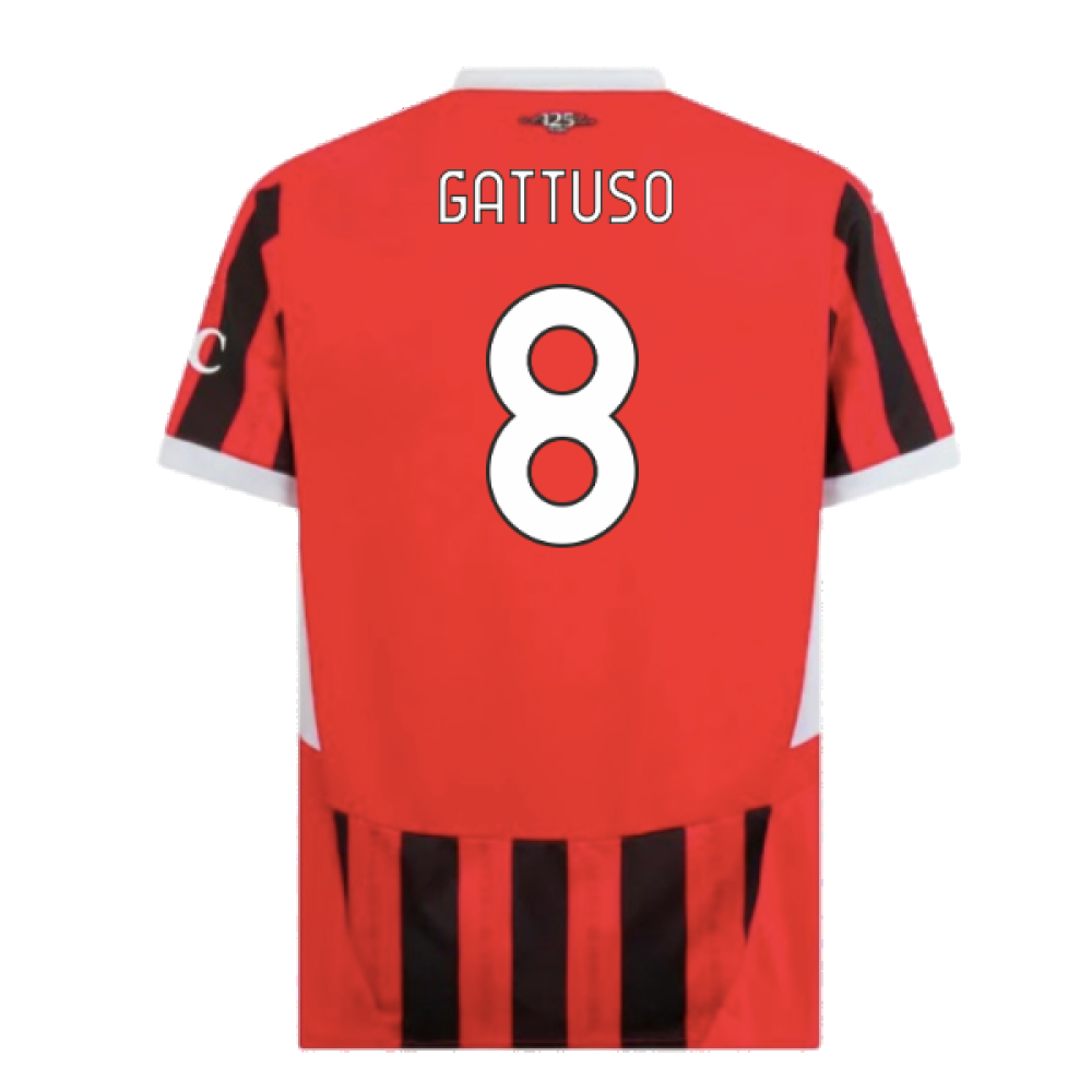 2024-2025 AC Milan Home Shirt (Gattuso 8)