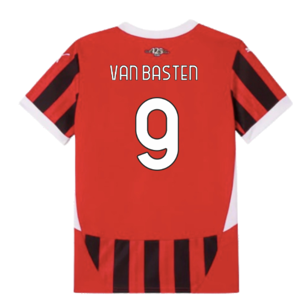 2024-2025 AC Milan Home Shirt (Kids) (Van Basten 9)