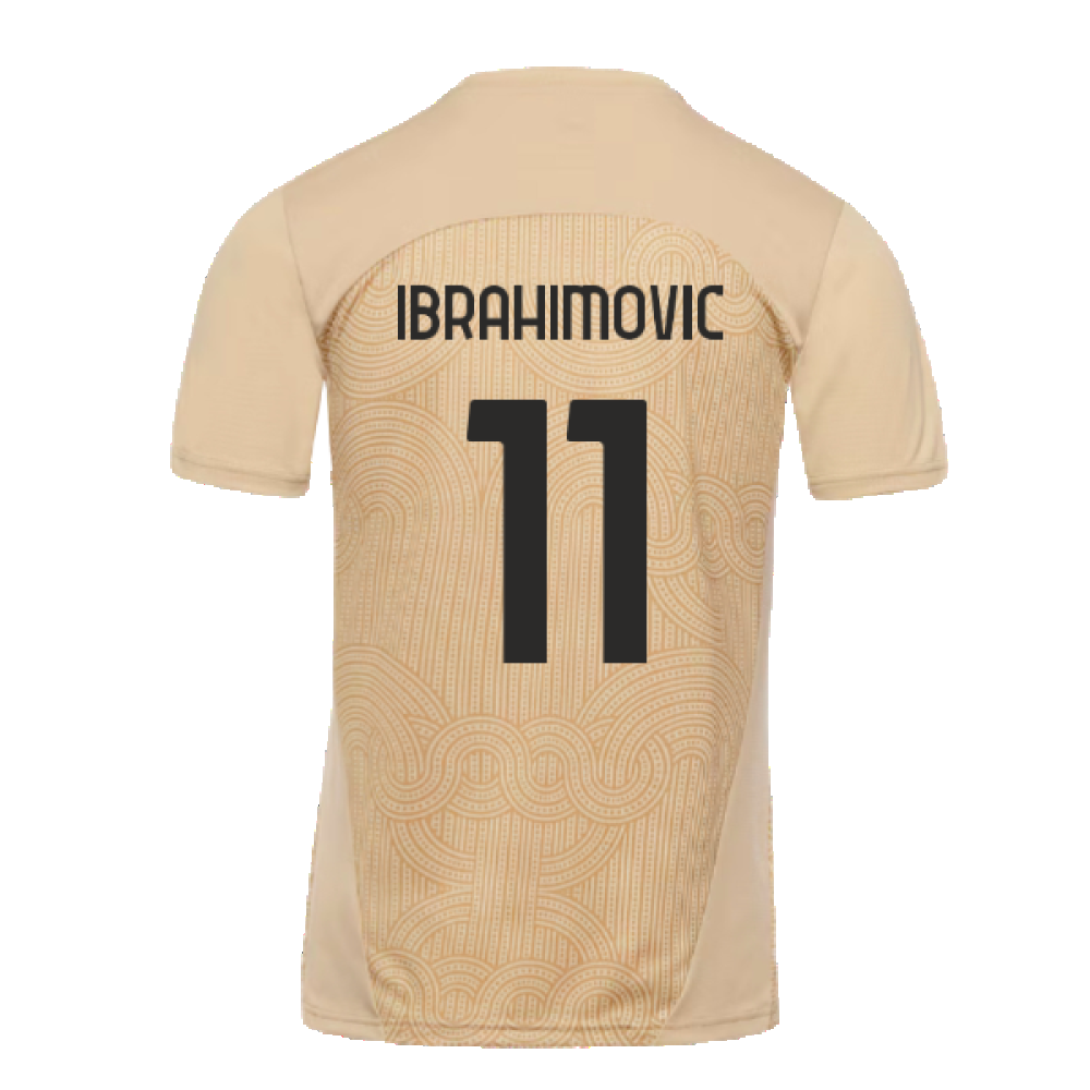 2024-2025 AC Milan Pre-Match Shirt (Putty) (Ibrahimovic 11)