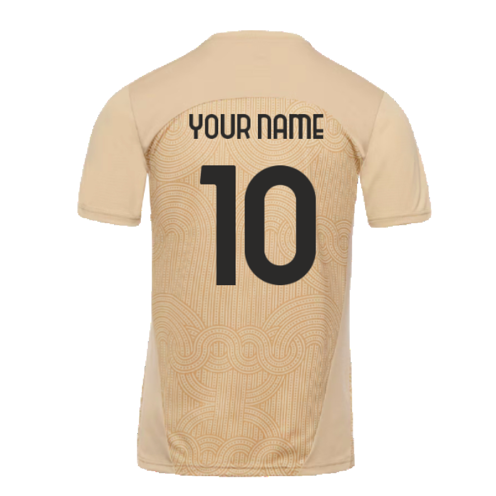 2024-2025 AC Milan Pre-Match Shirt (Putty) (Your Name)