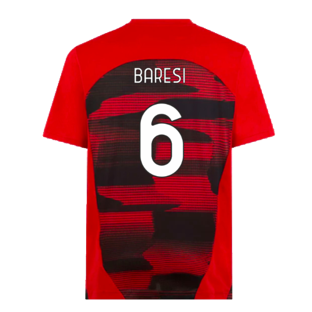 2024-2025 AC Milan Prematch SS Shirt (Red) (Baresi 6)