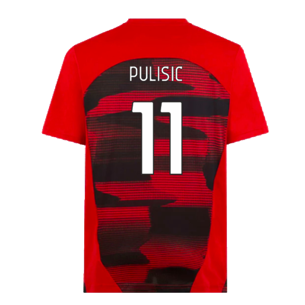 2024-2025 AC Milan Prematch SS Shirt (Red) (Pulisic 11)