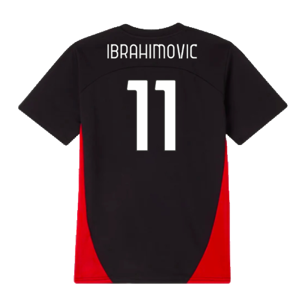 2024-2025 AC Milan Training Shirt (Black) - Kids (Ibrahimovic 11)