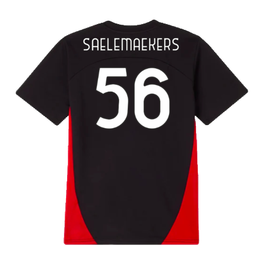 2024-2025 AC Milan Training Shirt (Black) - Kids (Saelemaekers 56)