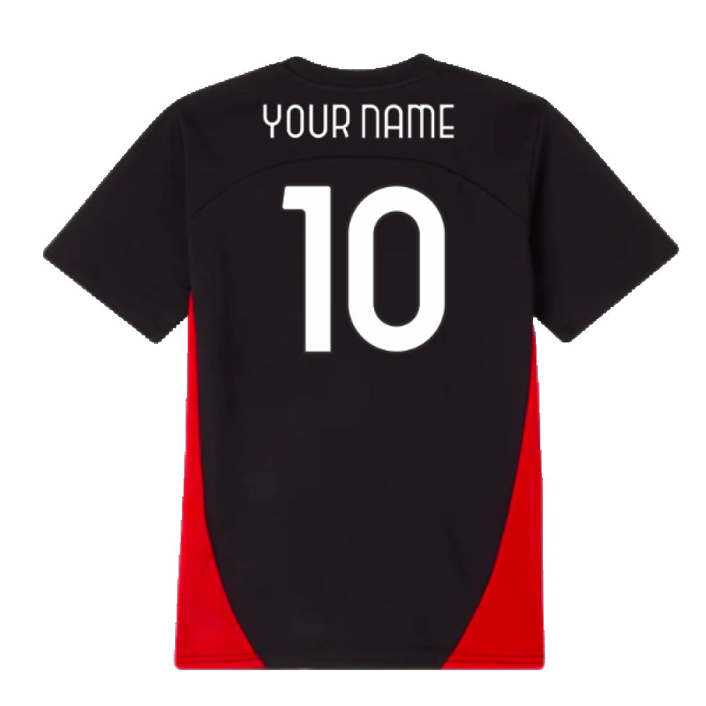 2024-2025 AC Milan Training Shirt (Black) - Kids (Your Name)