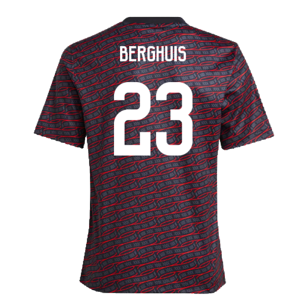 2024-2025 Ajax Pre Match Shirt (Black) - Kids (Berghuis 23)