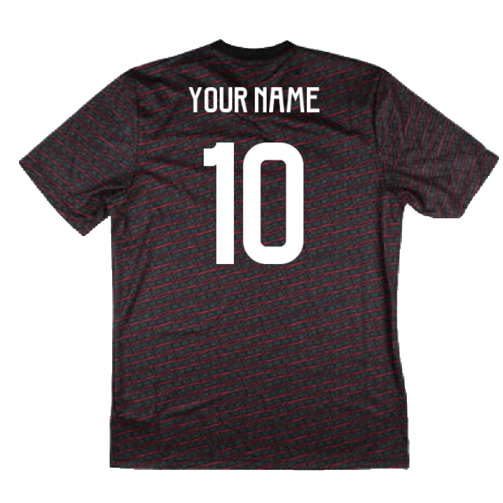 2024-2025 Ajax Pre Match Shirt (Black) (Your Name)