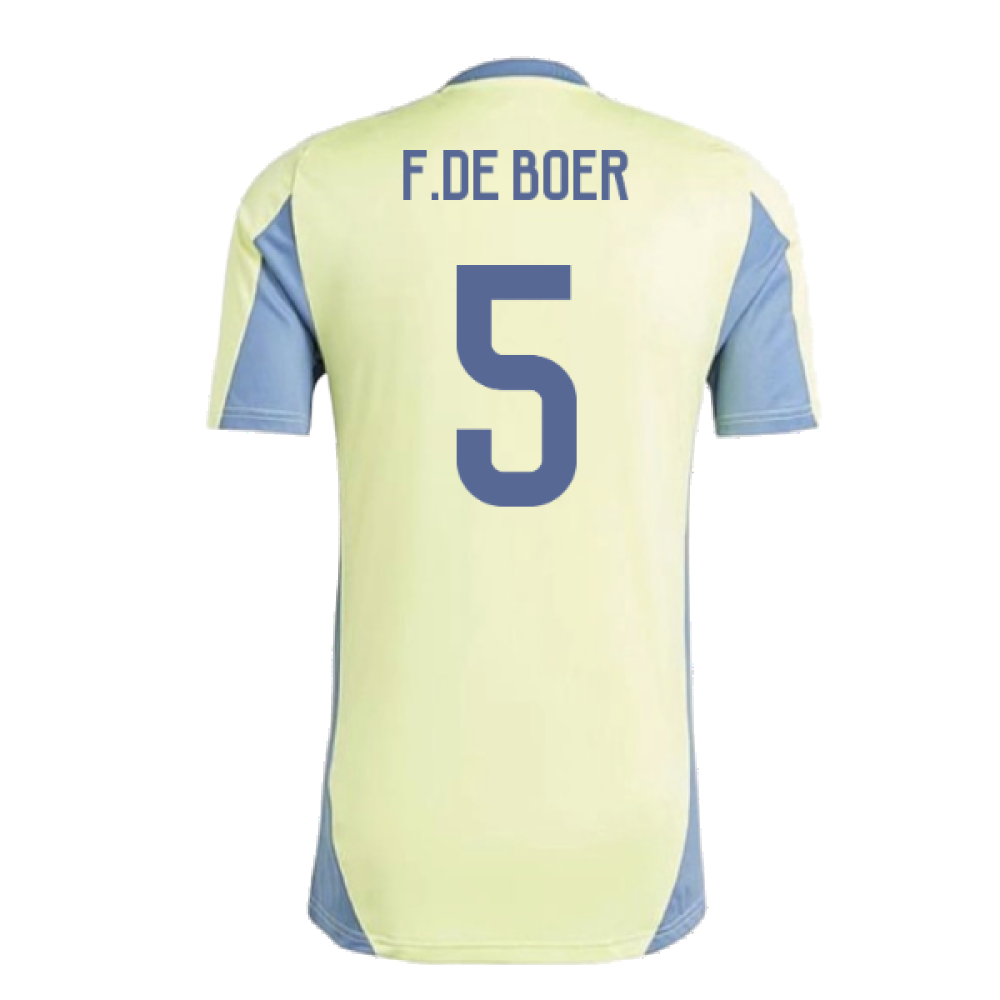 2024-2025 Ajax Training Jersey (Pulse Yellow) (F.De Boer 5)
