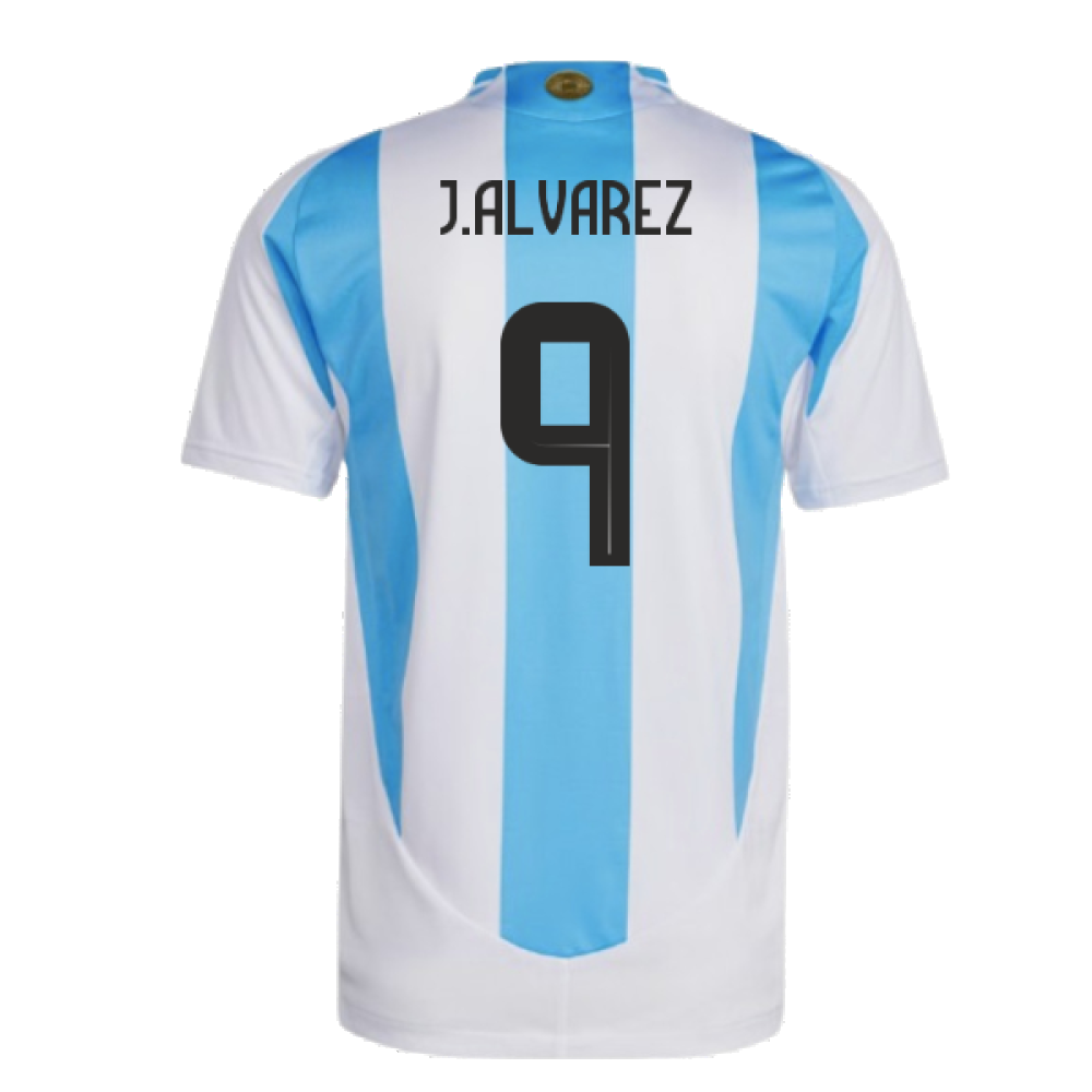 2024-2025 Argentina Authentic Home Shirt (J.ALVAREZ 9)