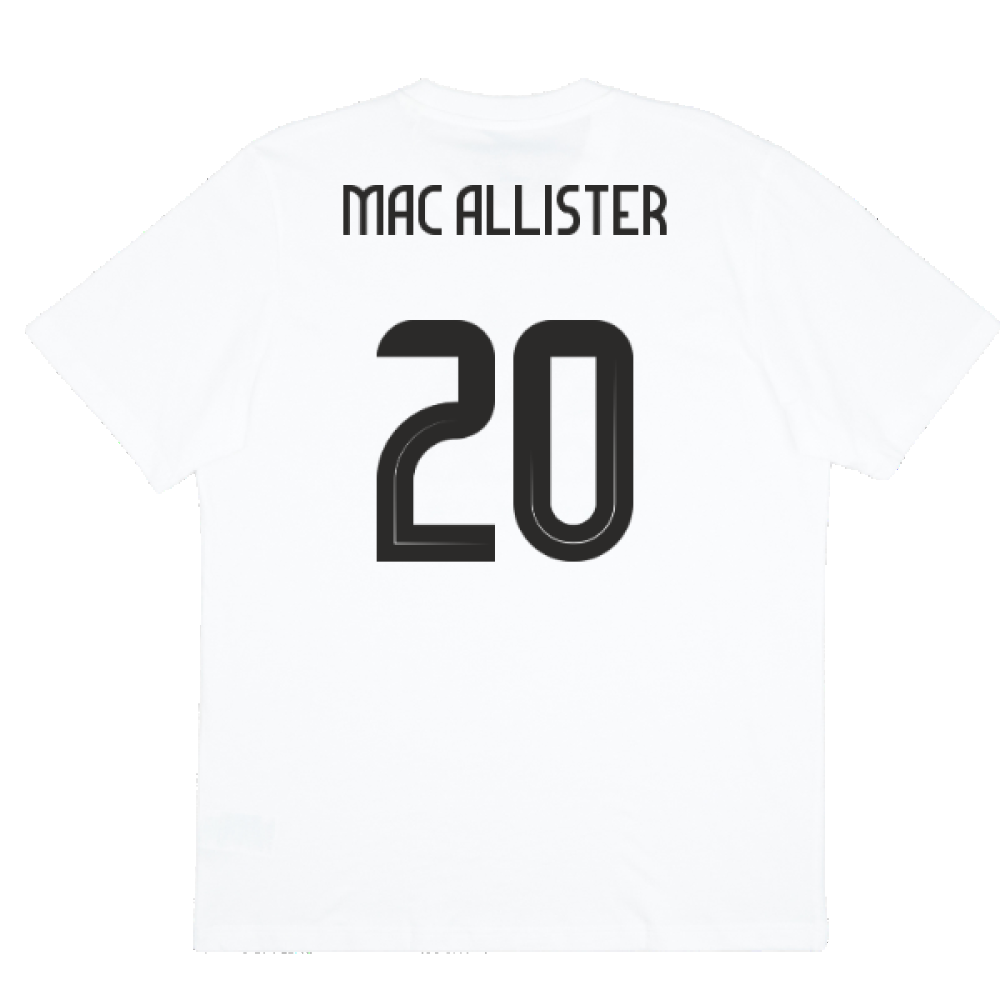 2024-2025 Argentina DNA Graphic Tee (White) (MAC ALLISTER 20)